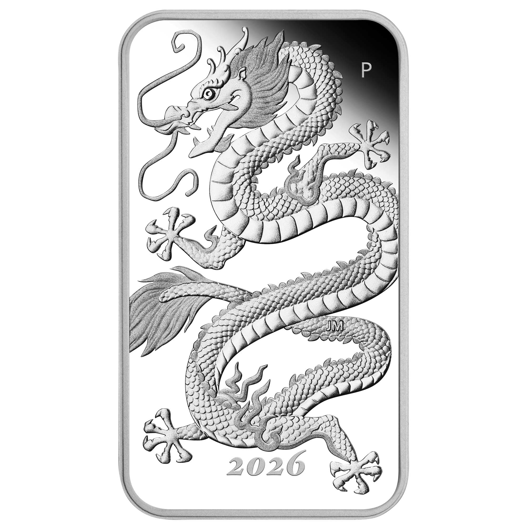 1 dólar AUSTRALIA 2026 - 1 oz silver proof DRAGON - tipo lingote