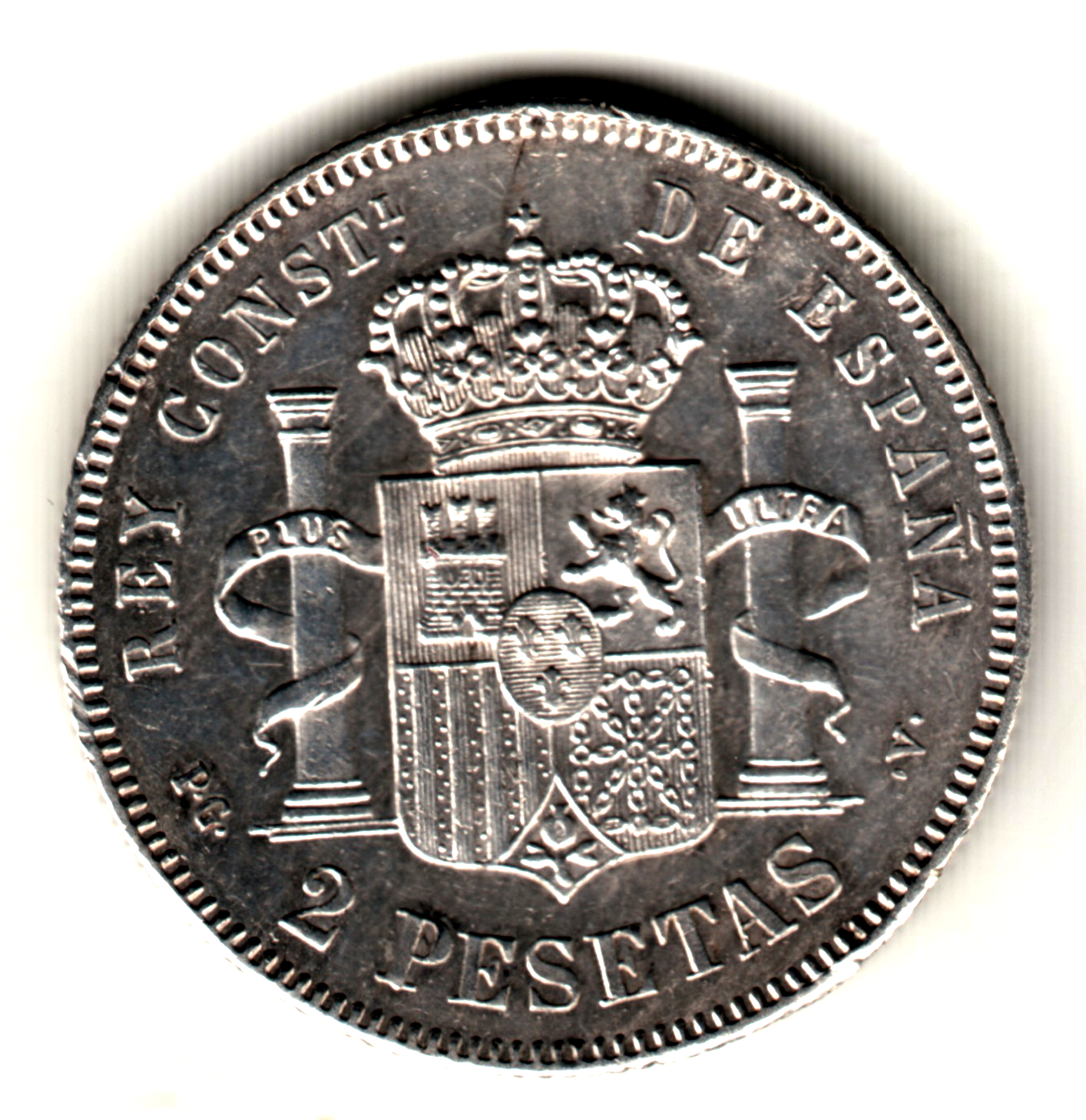 2 pesetas ESPAÑA 1894 *18* *94*  - Alfonso XIII  preciosa