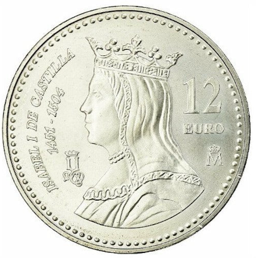 12 euros ESPAÑA 2004 - ISABEL I DE CASTILLA 1451 - 1504