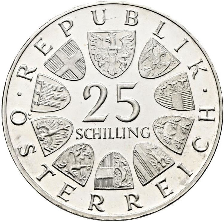 AUSTRIA 25 schilling plata 1966 Ferdinand Raimund