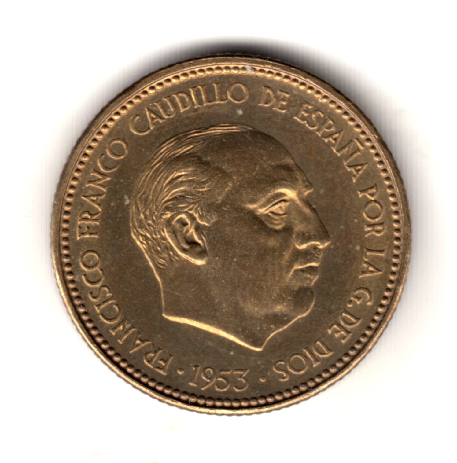 2.5 pesetas ESPAÑA 1953 - Franco *70* (1970) proof