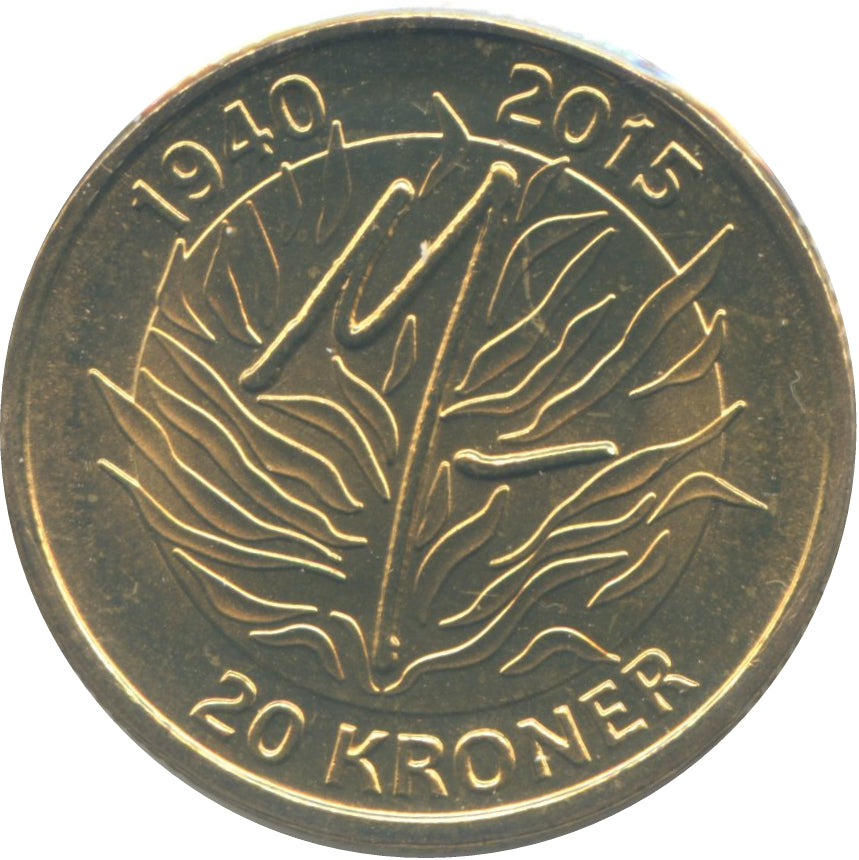 Dinamarca  20 Kroner 2015 75 aniversario del nacimiento de la Reina Margarita II