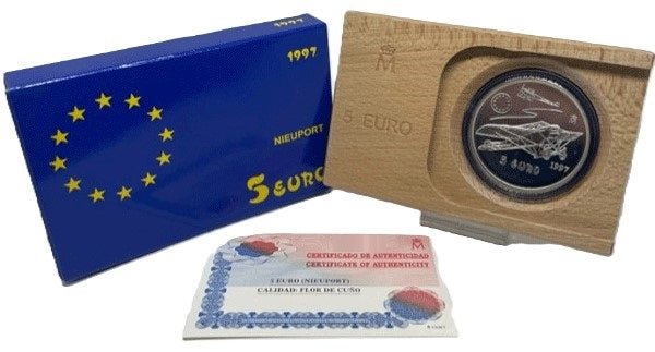 5 euro ESPAÑA 1997 NIEUPORT - LA AVIACIÓN - 1 onza plata