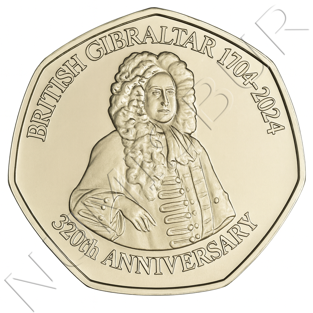 50 pence GIBRALTAR 2024 - 320 aniversario Gibraltar 