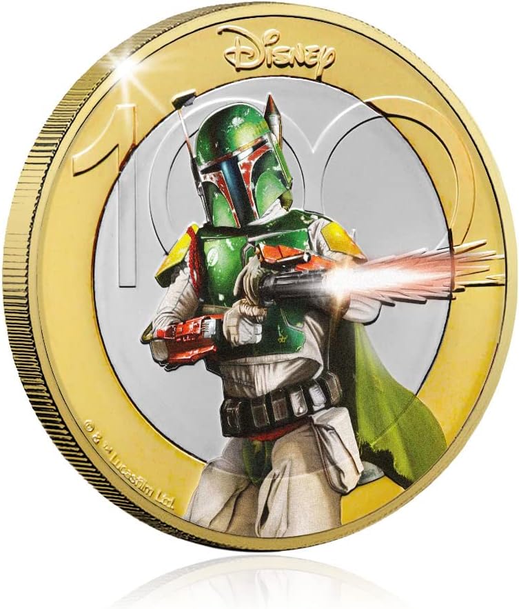 Islas Pitcairn 2 libras, 2023 100 Aniversario de Disney - Star Wars. Boba Fett