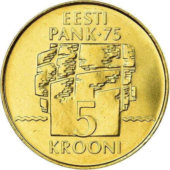 Estonia 5 coronas, 1994 75 aniversario del Banco de Estonia