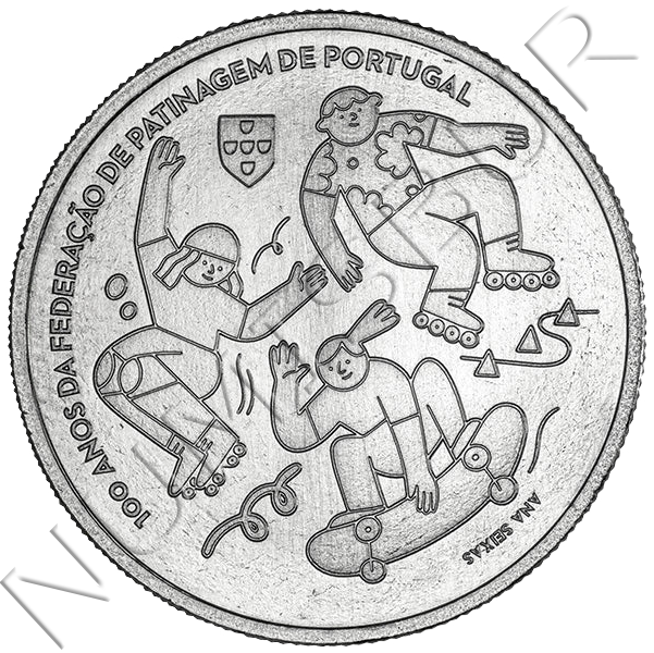 5 euros PORTUGAL 2024 - 100 años de la Federación Portuguesa de Patinaje
