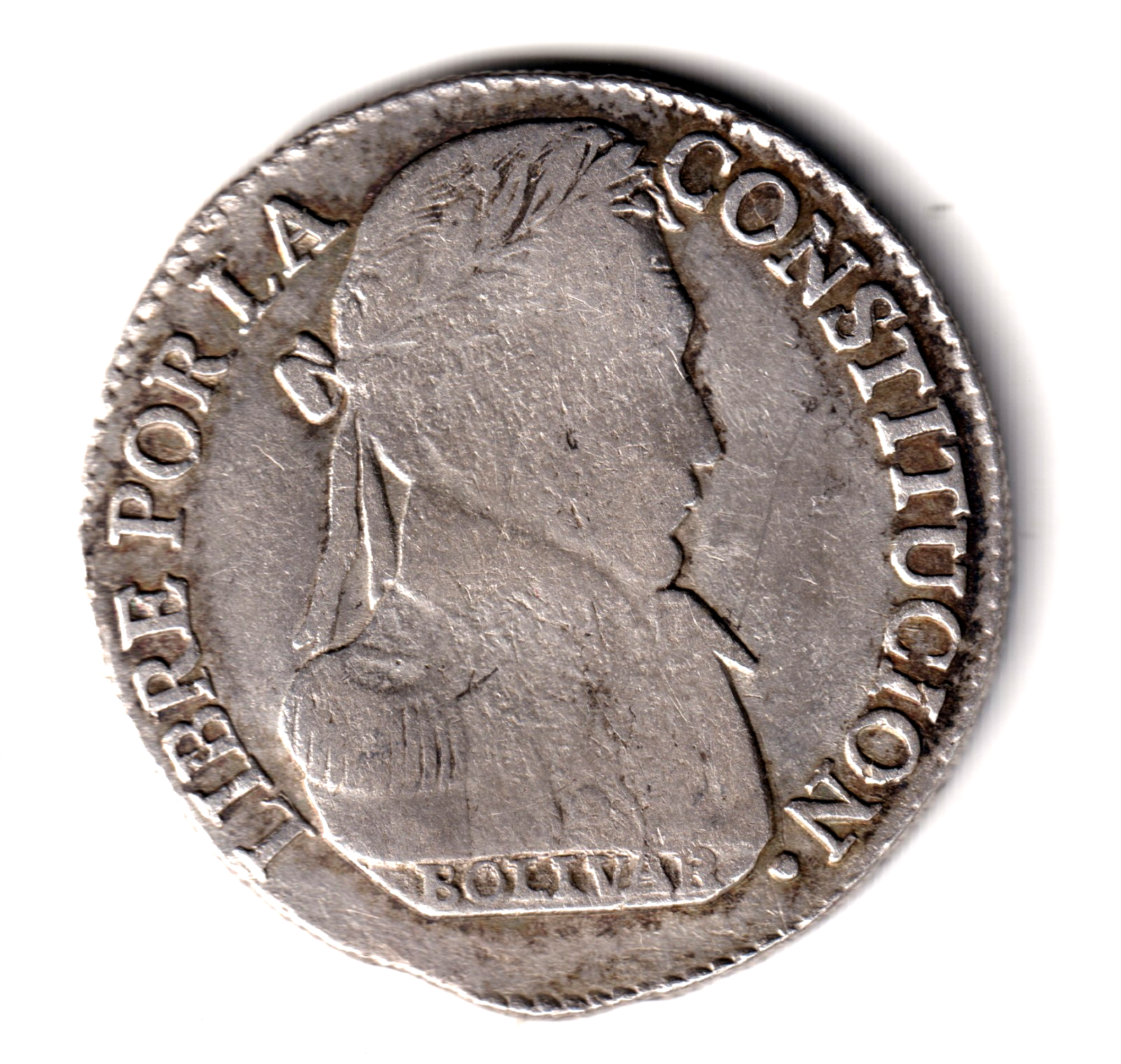 BOLIVIA 4 soles plata 1830 JL. Potosí