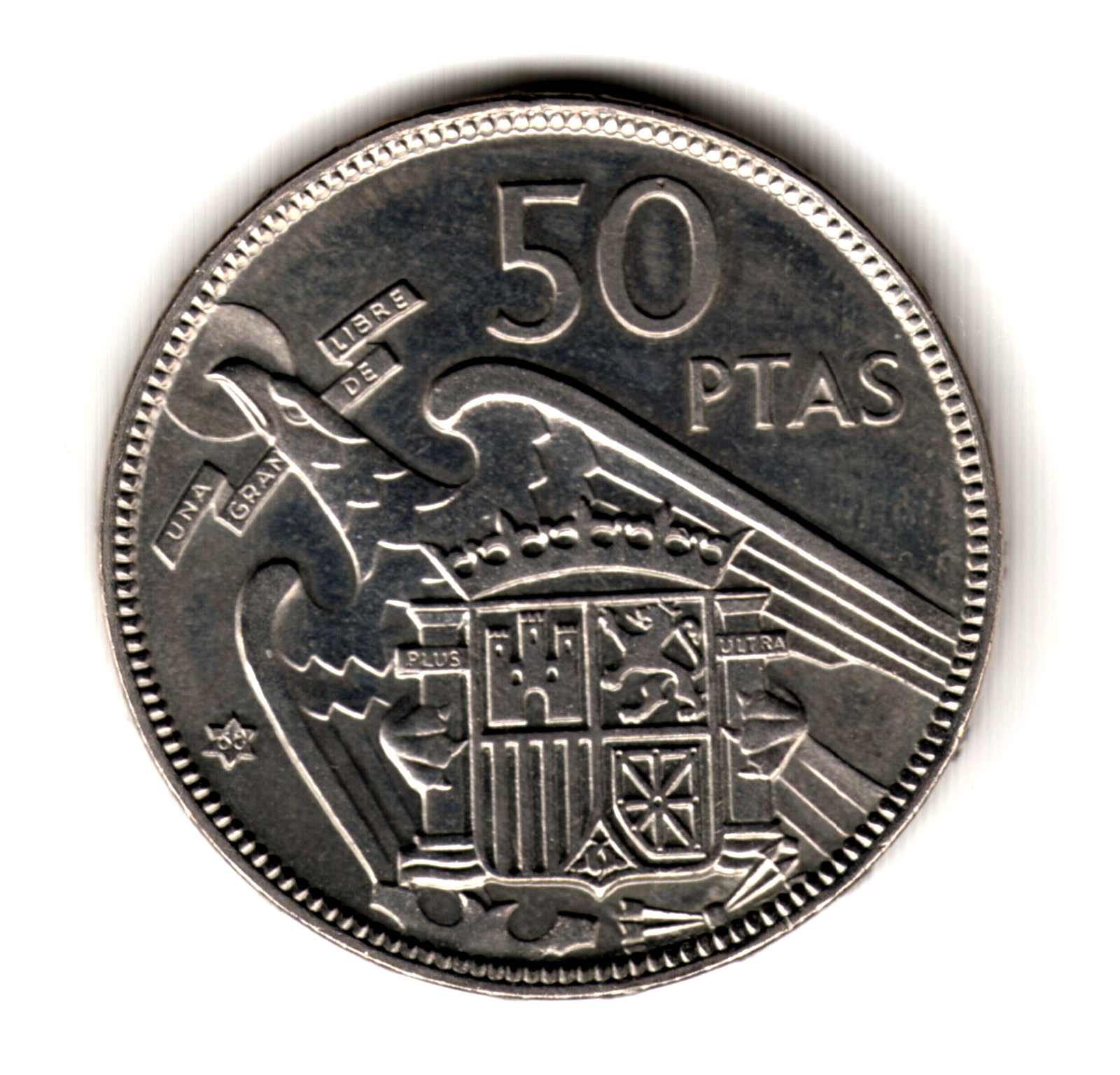 50 pesetas ESPAÑA 1957 - Franco *68* PROOF  (1968)