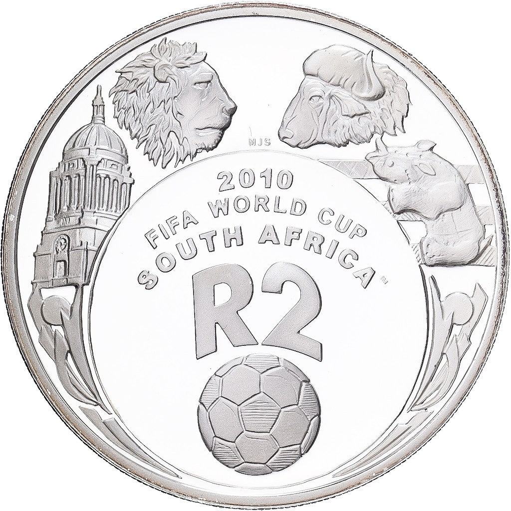 SUDAFRICA 2 rand plata 2007 proof BALON - Mundial Futbol SOUTH AFRICA 2010