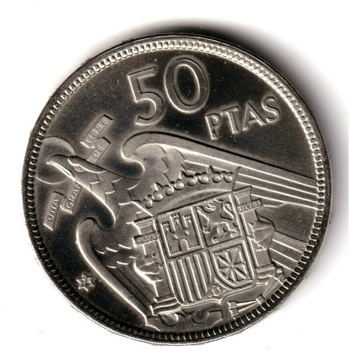 50 pesetas ESPAÑA 1957 - Franco *74* PROOF  (1974)