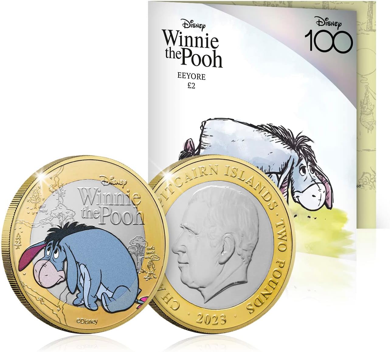 Islas Pitcairn 2 libras, 2023 100 Aniversario de Disney - Winnie the Pooh.