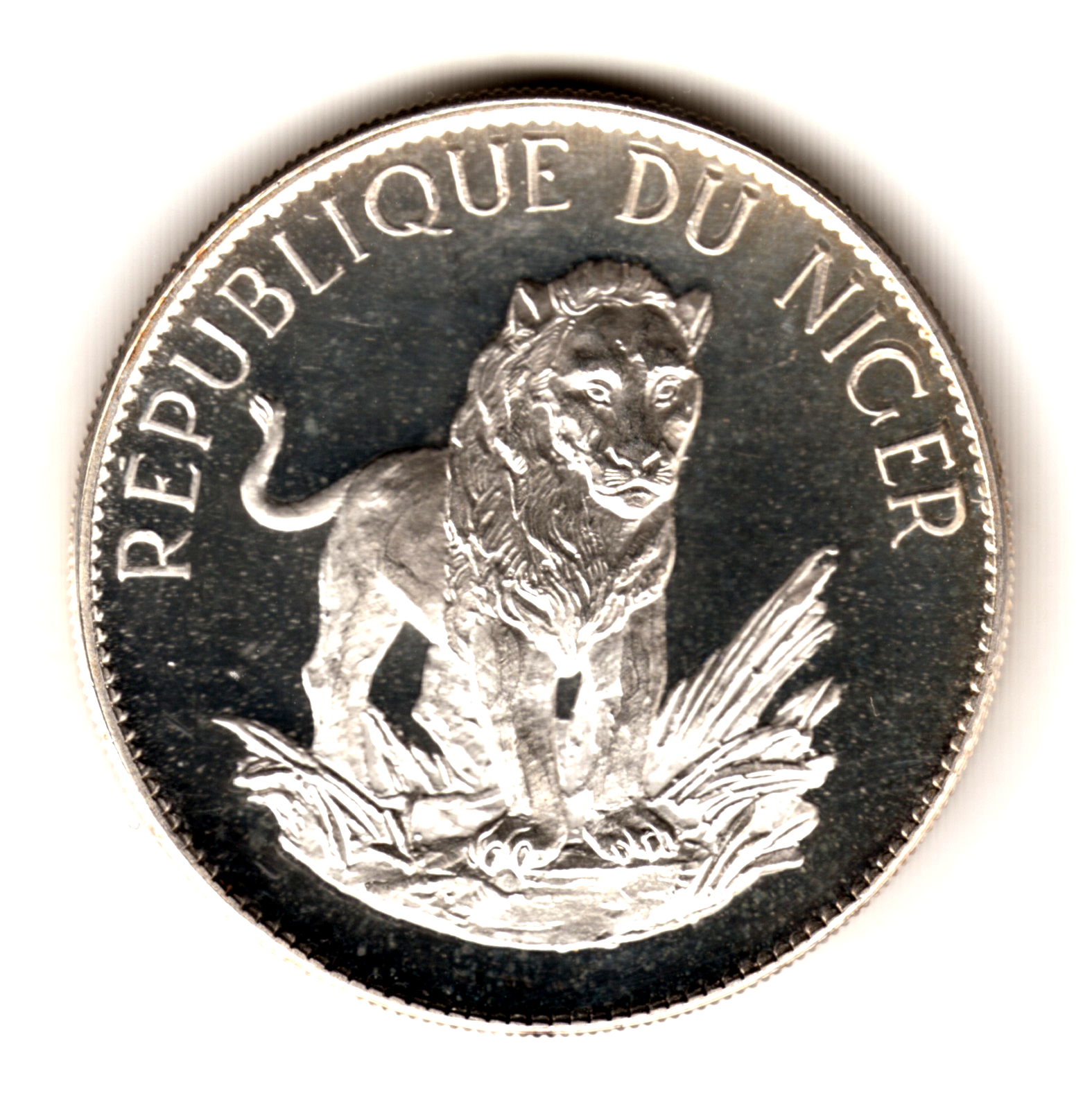 NIGER 10 francs plata 1968 proof LEON