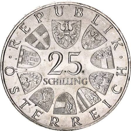 AUSTRIA 25 schilling plata 1973 Max Reinhardt