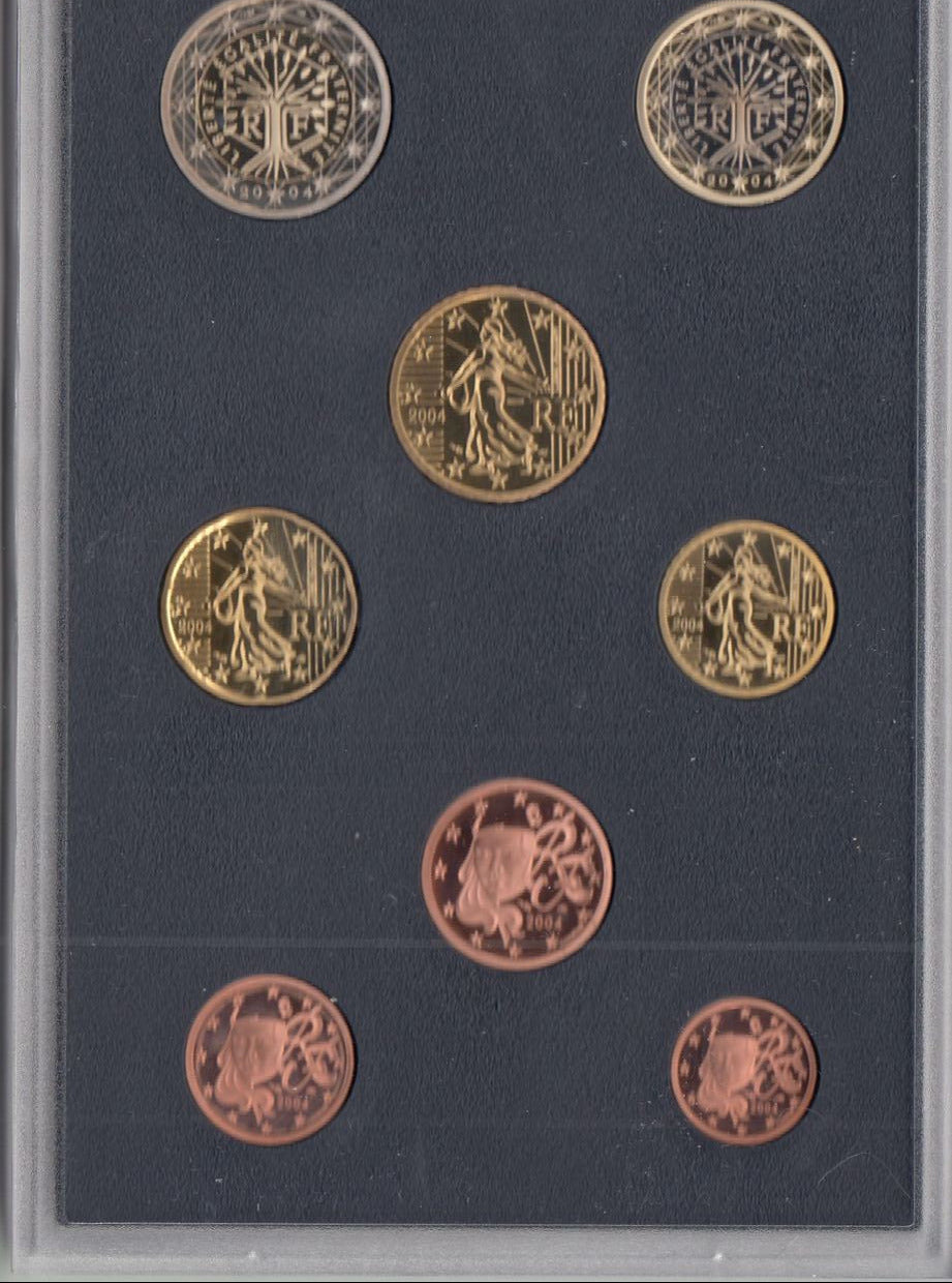 SET FRANCIA 2004 - proof 8 valores