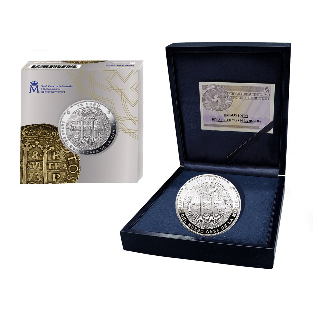 10 EUROS ESPAÑA 2025 -8 reales 1673 Carlos II Potosí