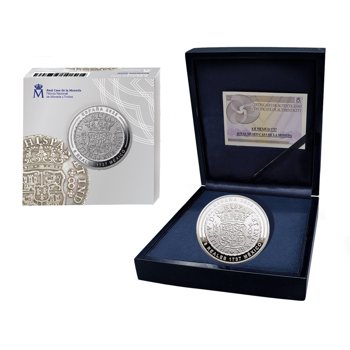 10 EUROS ESPAÑA 2025 - 8 reales 1737 Felipe V México