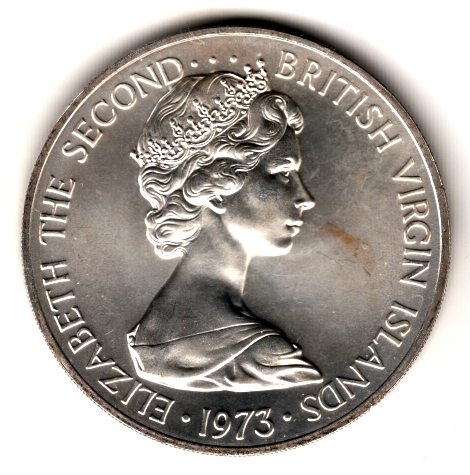 1 dolar plata ISLAS VIRGENES BRITANICAS 1973 FRAGATA (Ave marina)