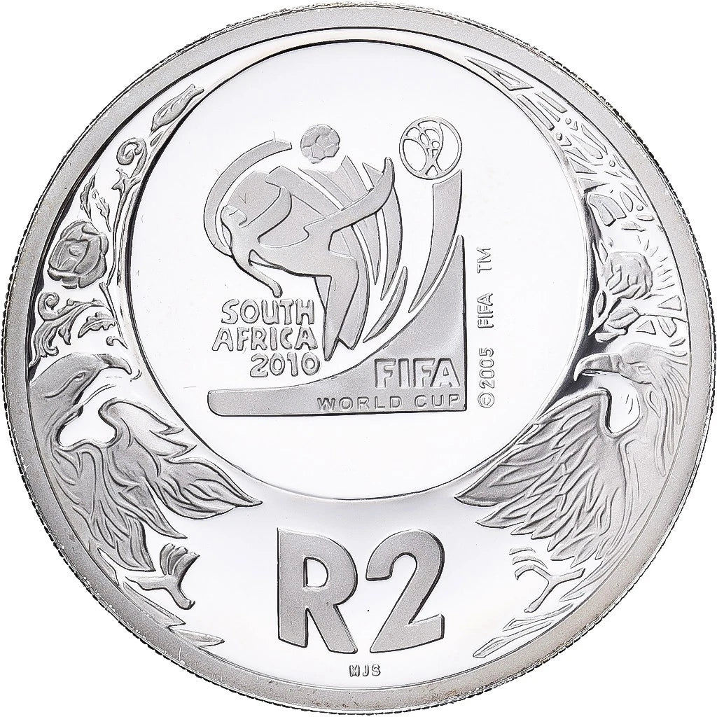 SUDAFRICA 2 rand plata 2008 proof JUGADOR Mundial Futbol SOUTH AFRICA 2010 (Copia)