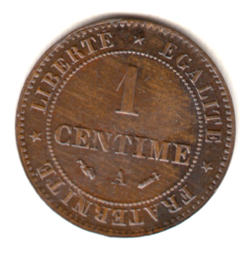 FRANCIA 1 centime 1896 A -  REPUBLICA