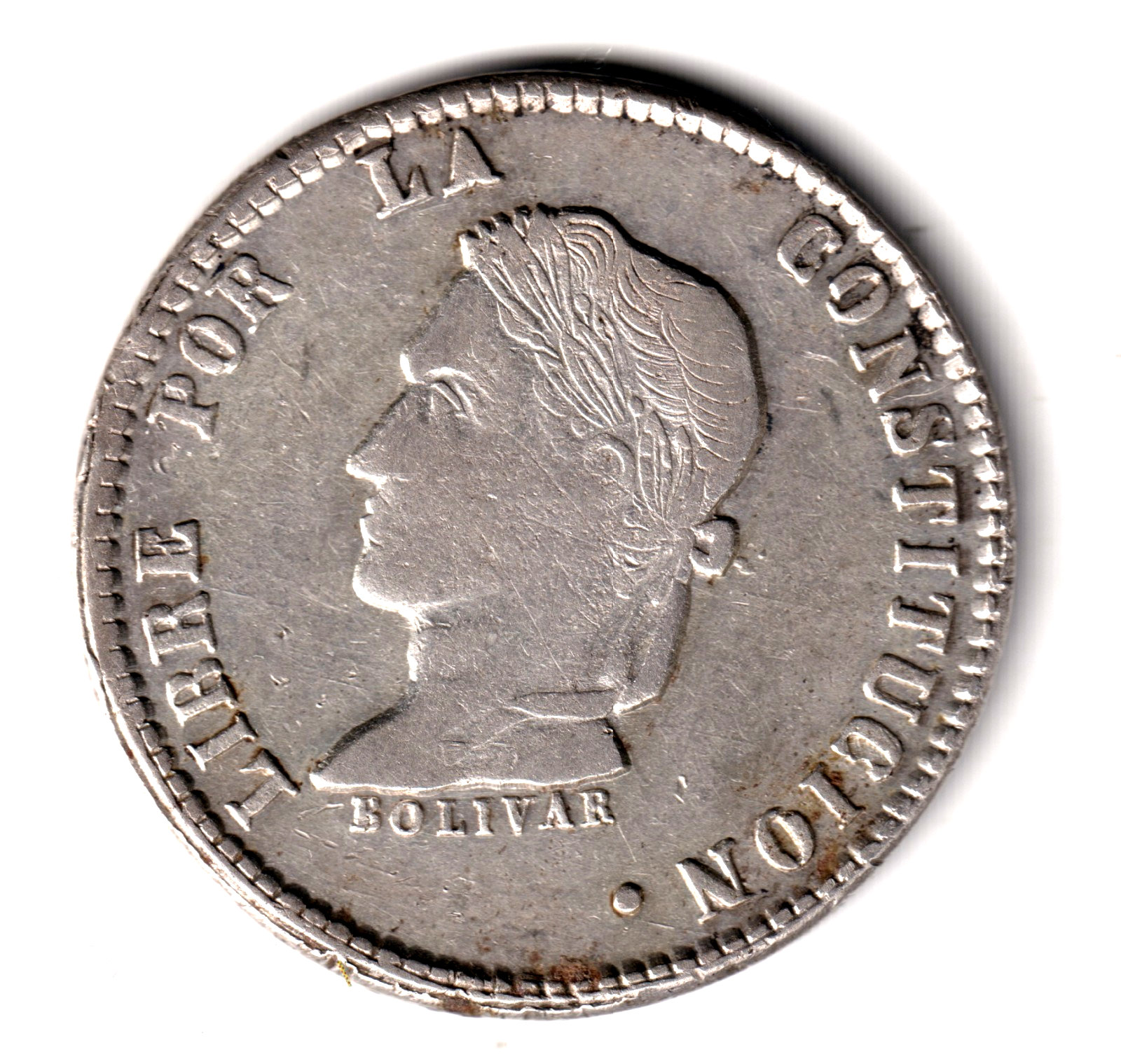 BOLIVIA 4 soles plata 1859 F.J. Potosí