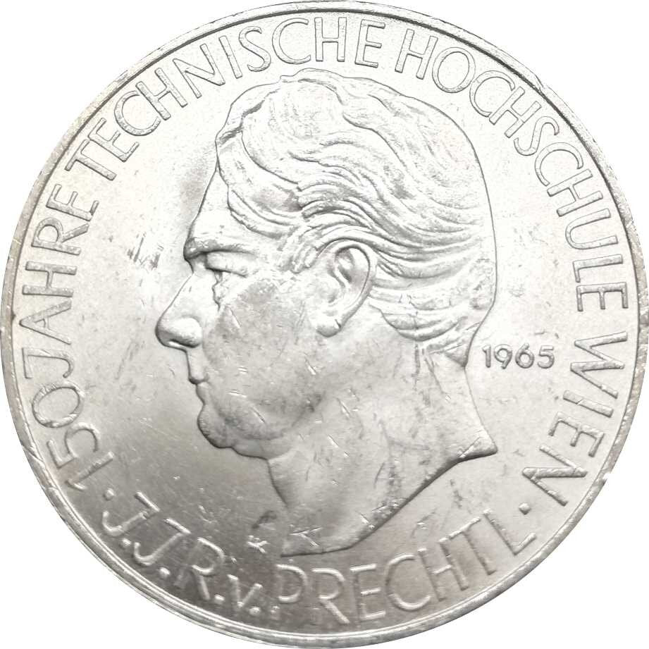 AUSTRIA 25 schilling plata 1965 Instituto Tecnológico de Viena