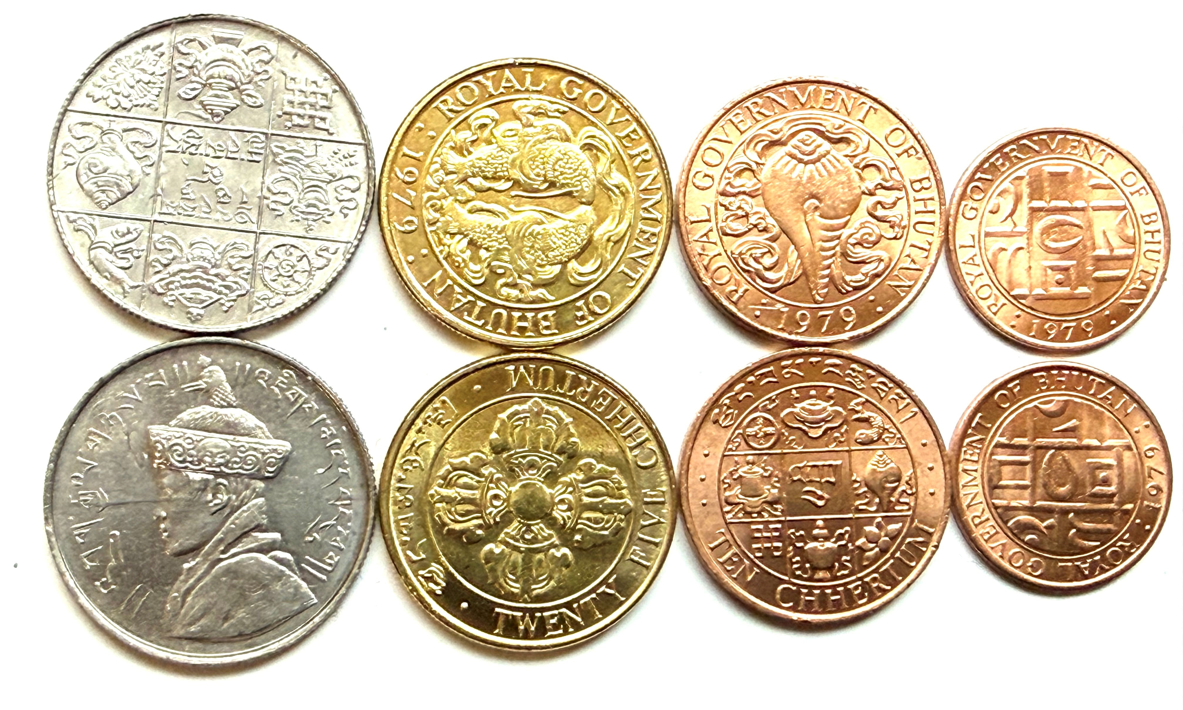 serie 4 monedas BUTAN 1979 -  Bhutan