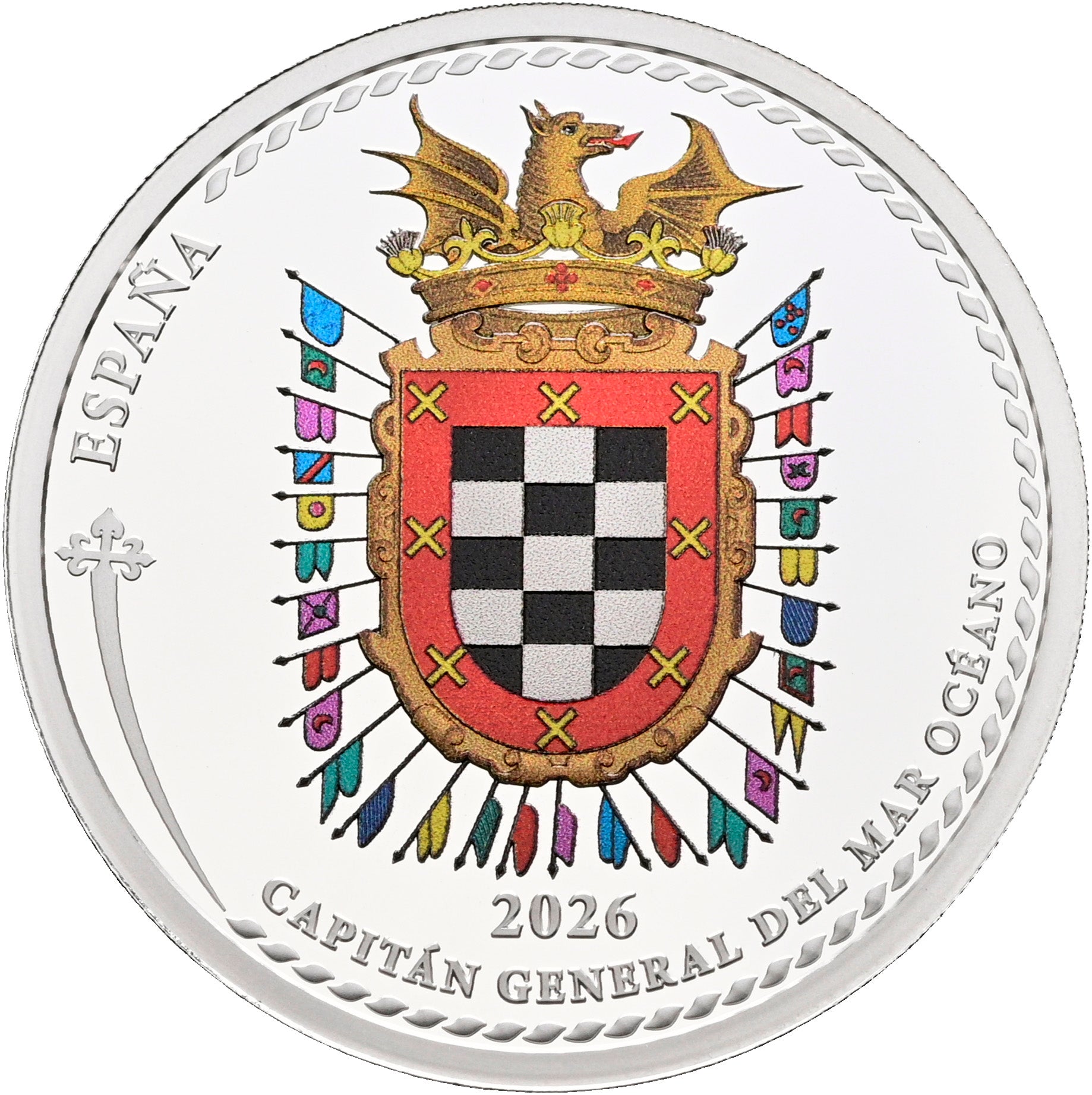 5 euros plata ESPAÑA 2026 - V Centenario Alvaro de Bazan - 4 reales