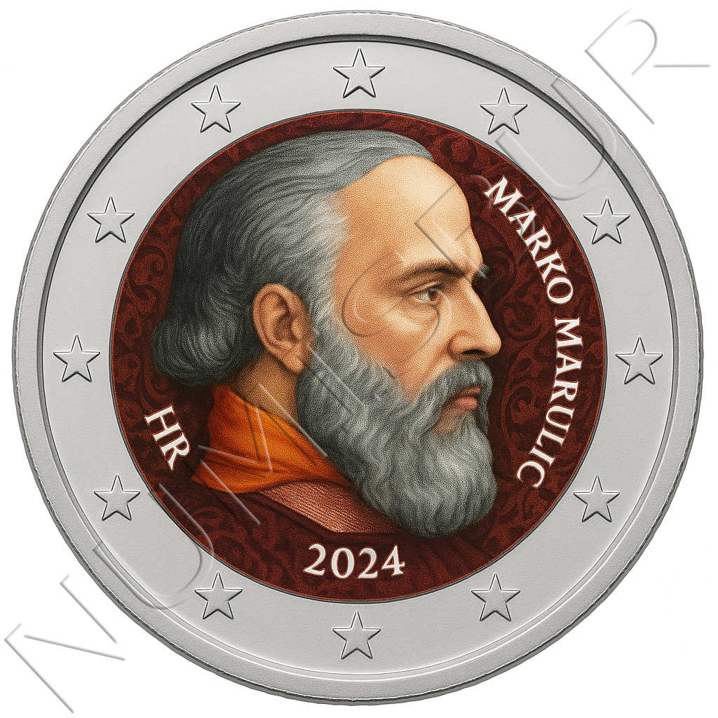 2 euros CROACIA 2024 - Año de Marko Marulić (COLOR)