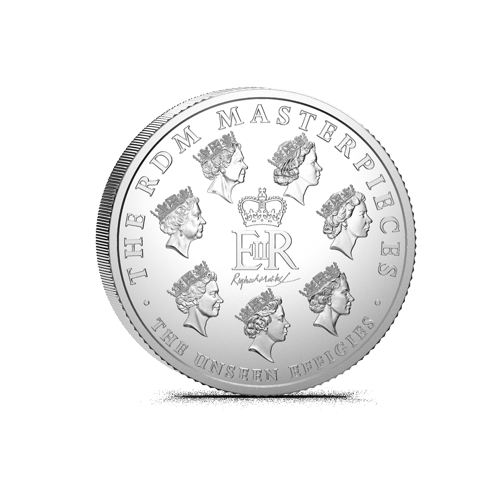 5 libras REINO UNIDO 2026  Masterpiece Unseen Effigies Moneda  1 oz FIRMADA