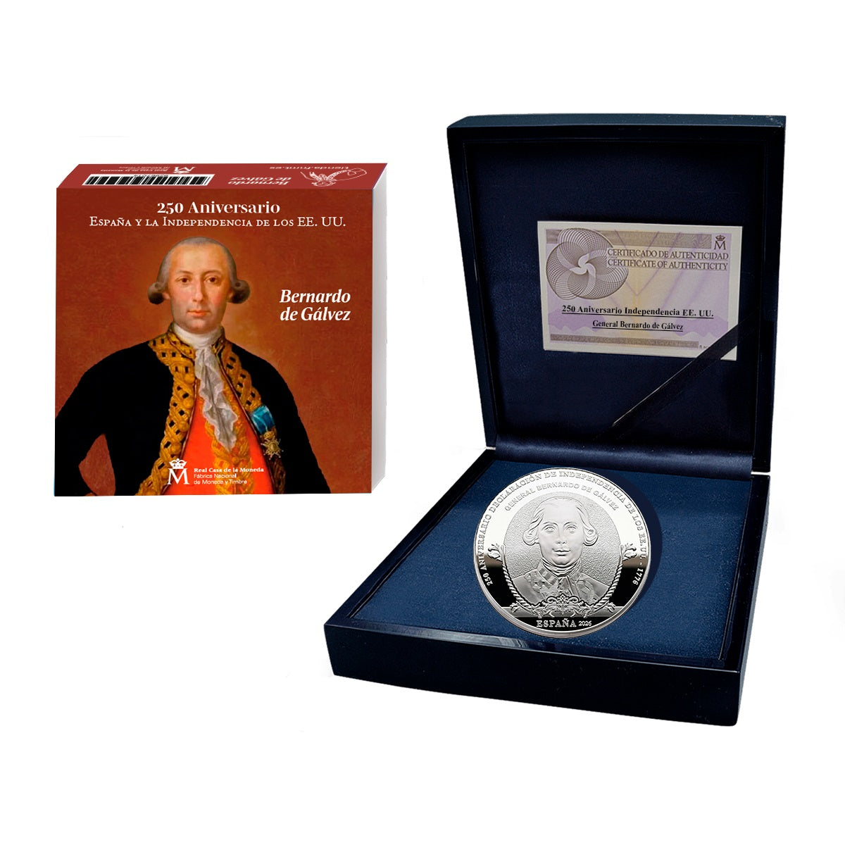 10 euros plata ESPAÑA 2026 -GENERAL BERNARDO GALVEZ (250 ANIV. EEUU)