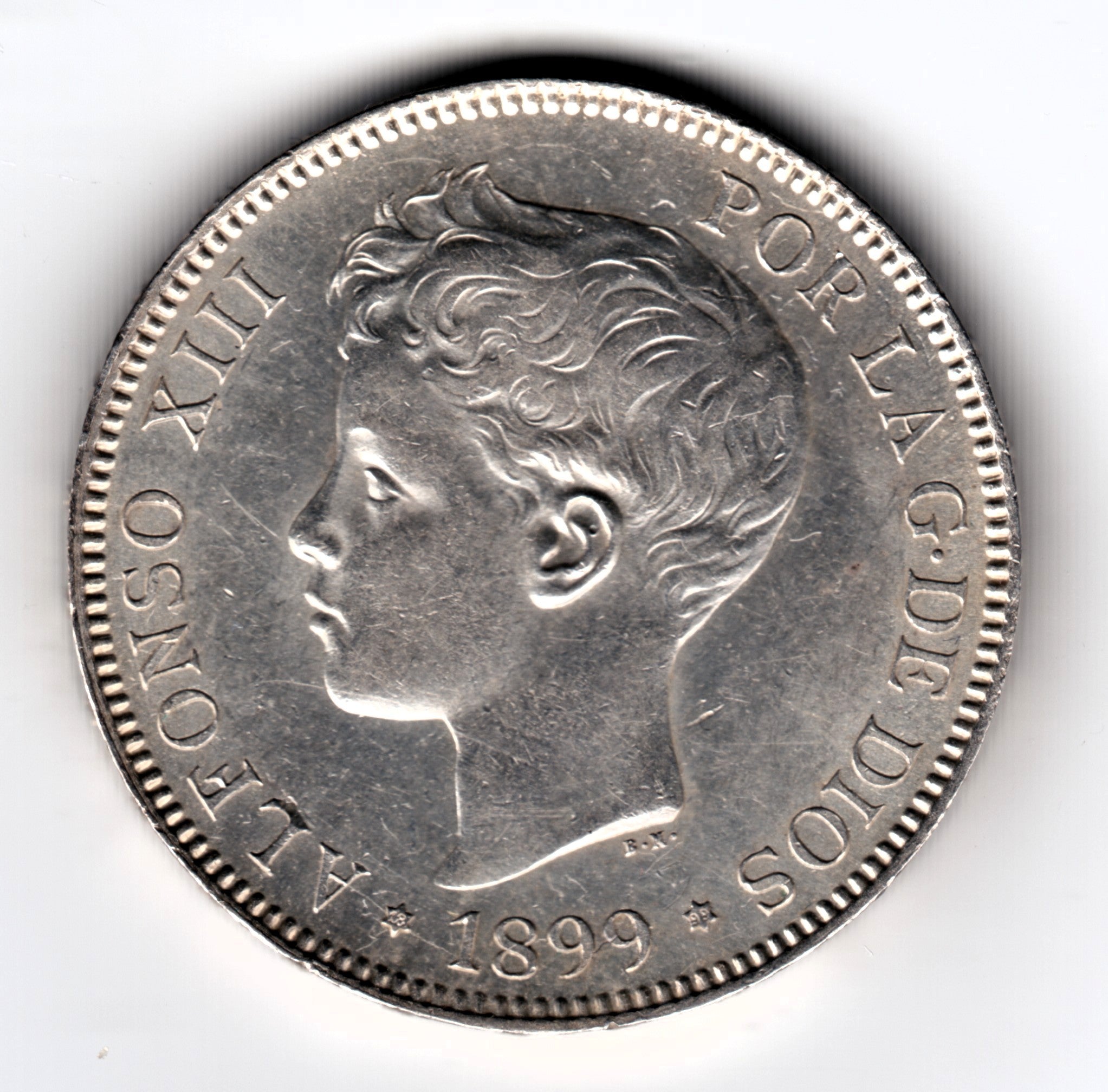 5 pesetas SPAIN 1898 - Alfonso XIII *98* SG.V 