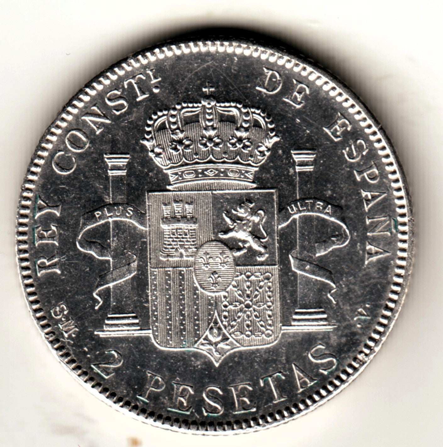 2 pesetas SPAIN 1905 - Alfonso XIII *19* *05* #81 