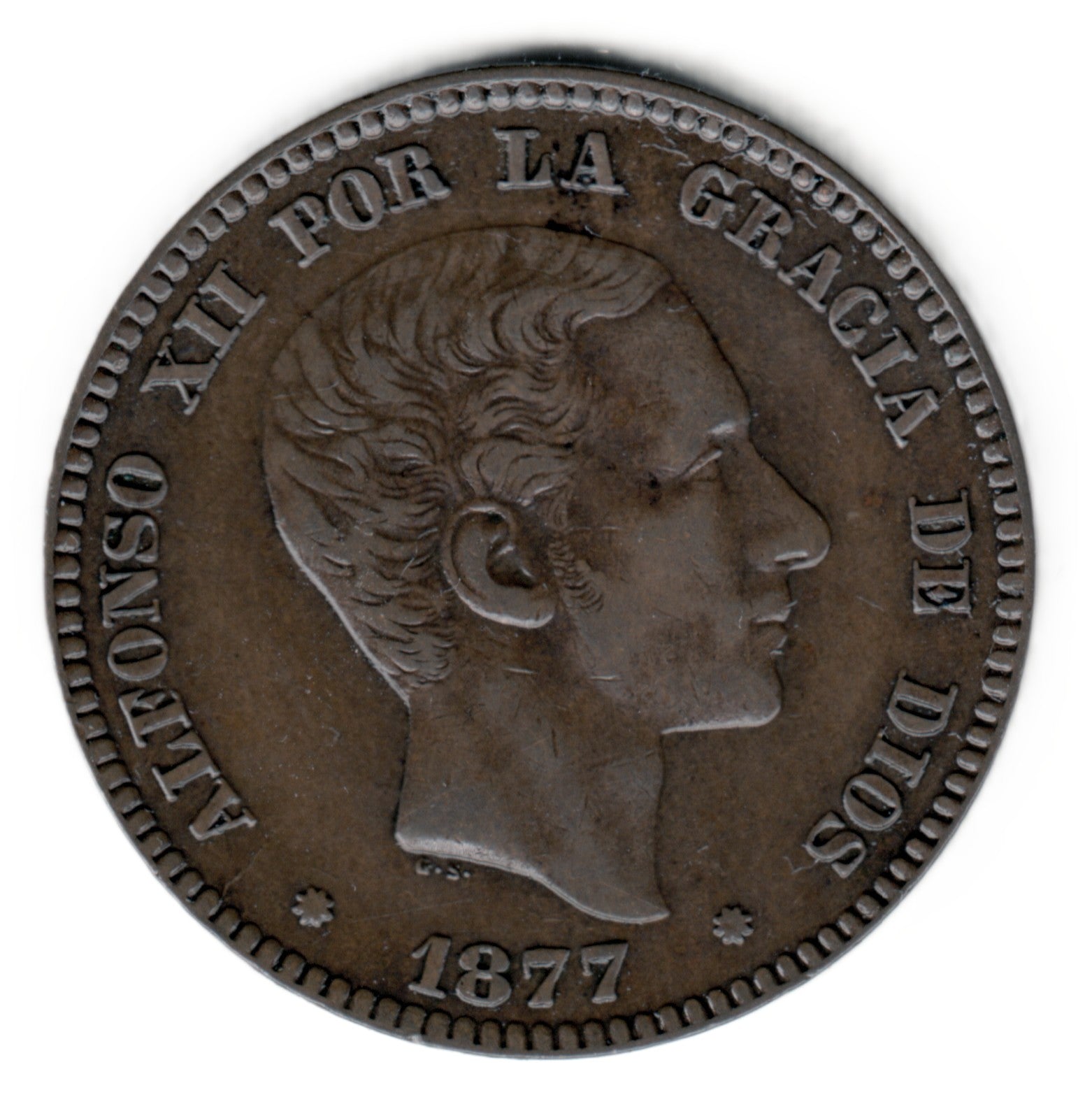 10 centimos SPAIN 1878 - Alfonso XII BARCELONA #65 
