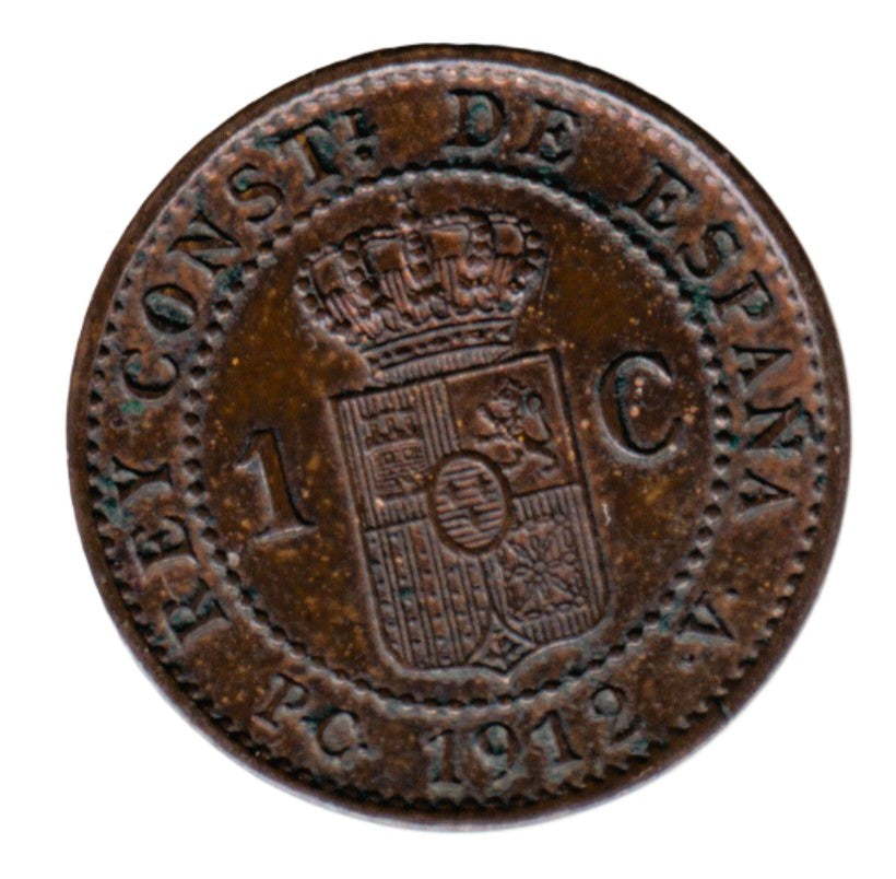 1 cent SPAIN 1912 - Alfonso XIII PC. V *2* #78 