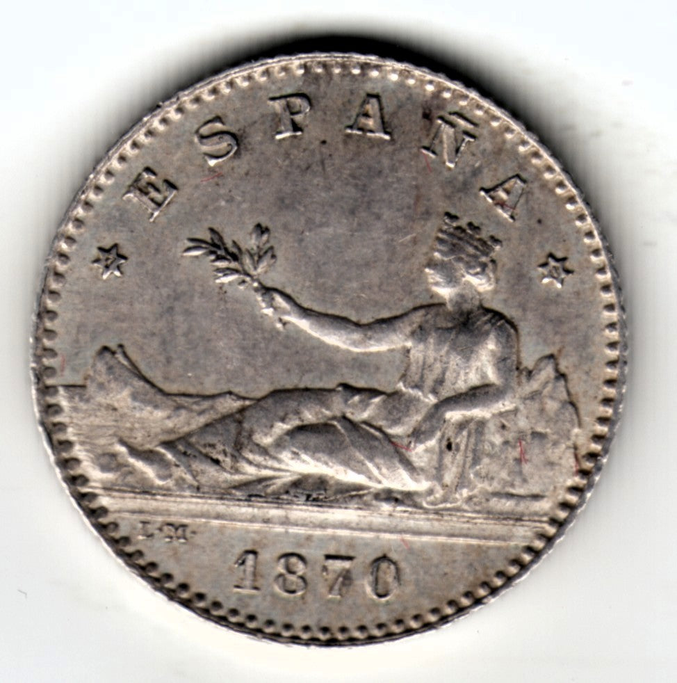 50 centimos ESPAÑA 1870 - SN.M *70* GOBIERNO PROVISIONAL