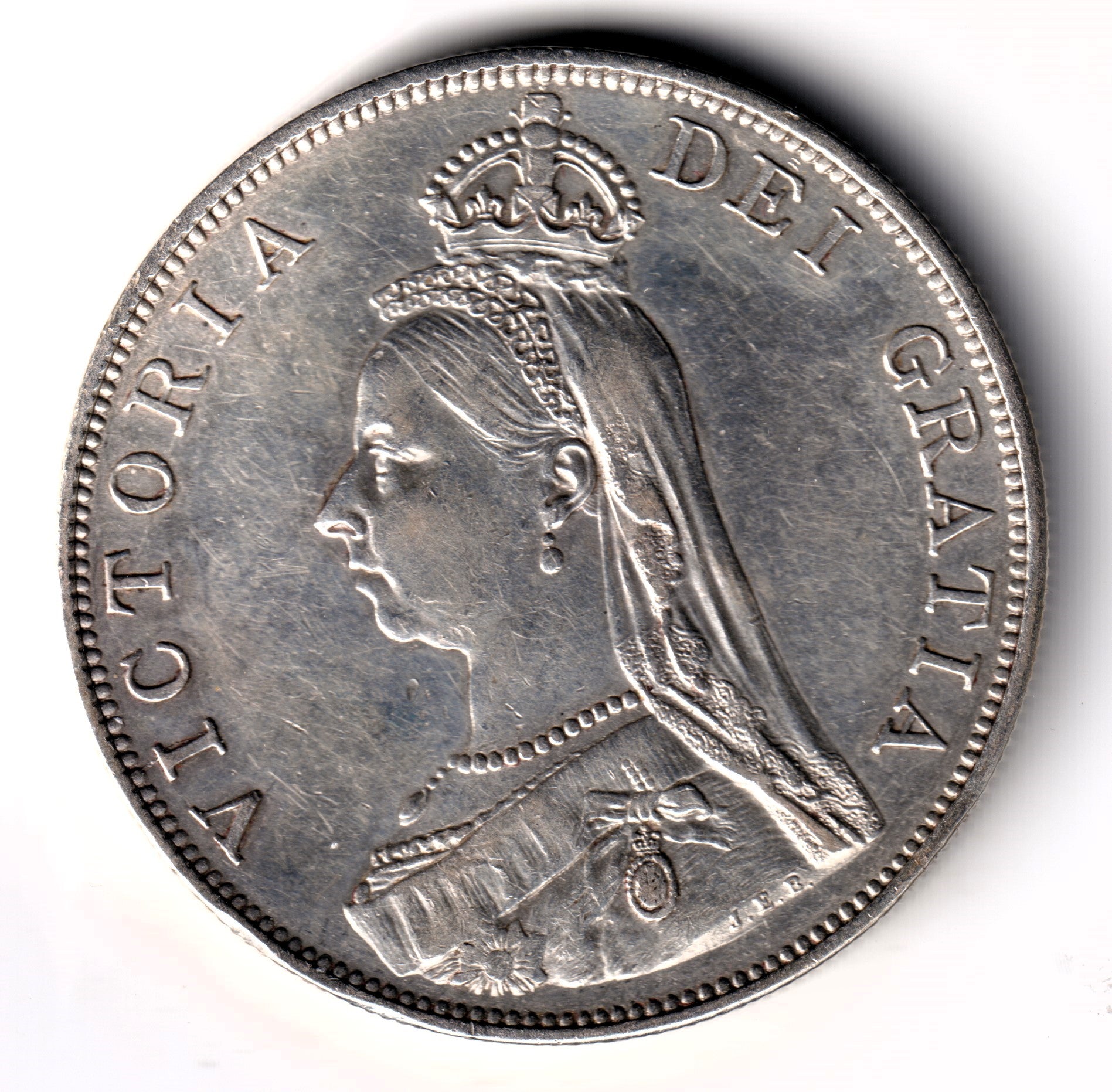 REINO UNIDO 2 florines plata 1887 Reina Victoria