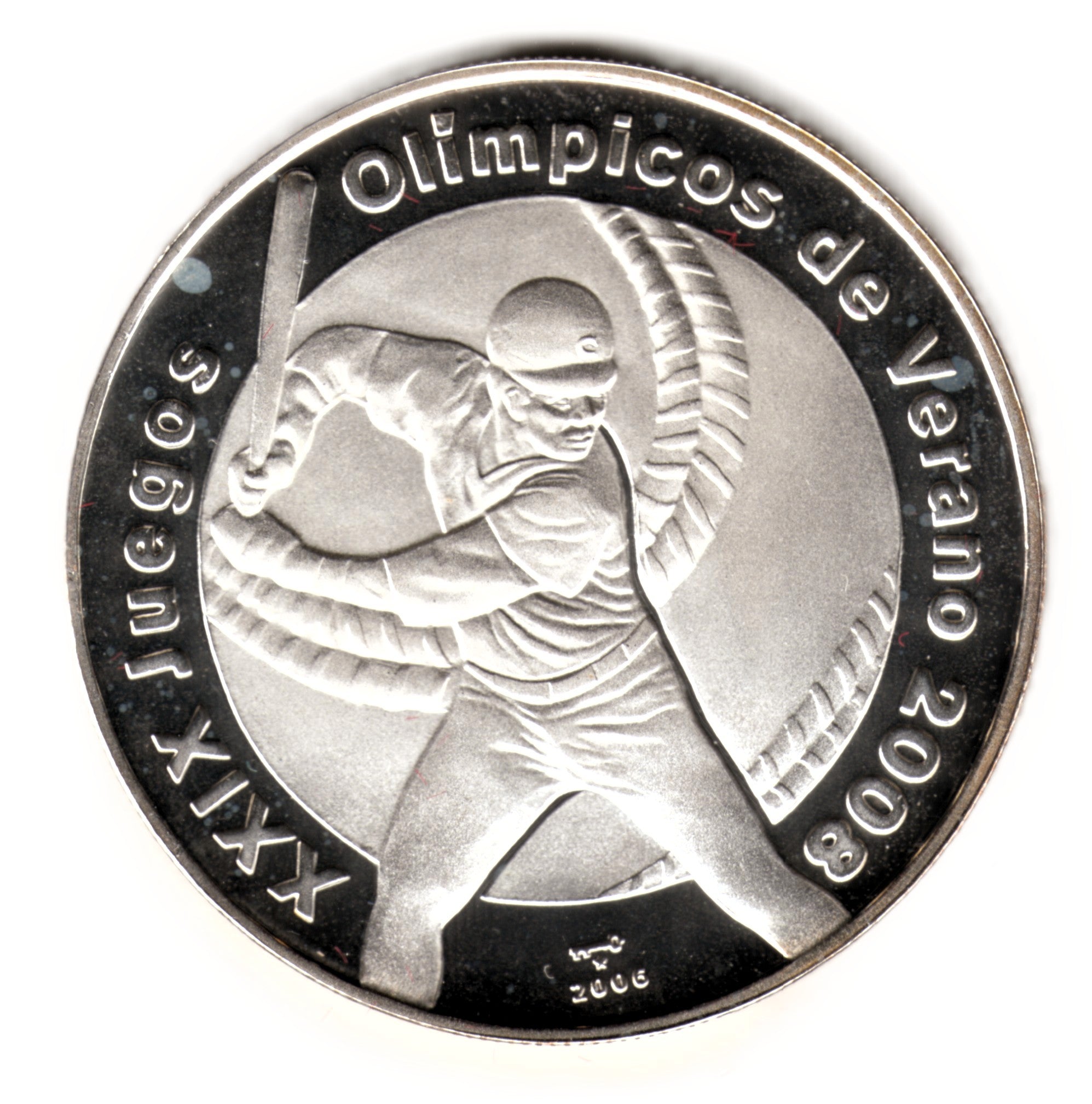 10 pesos plata CUBA 2006 - Beisbol - Juegos Olimpicos 2008