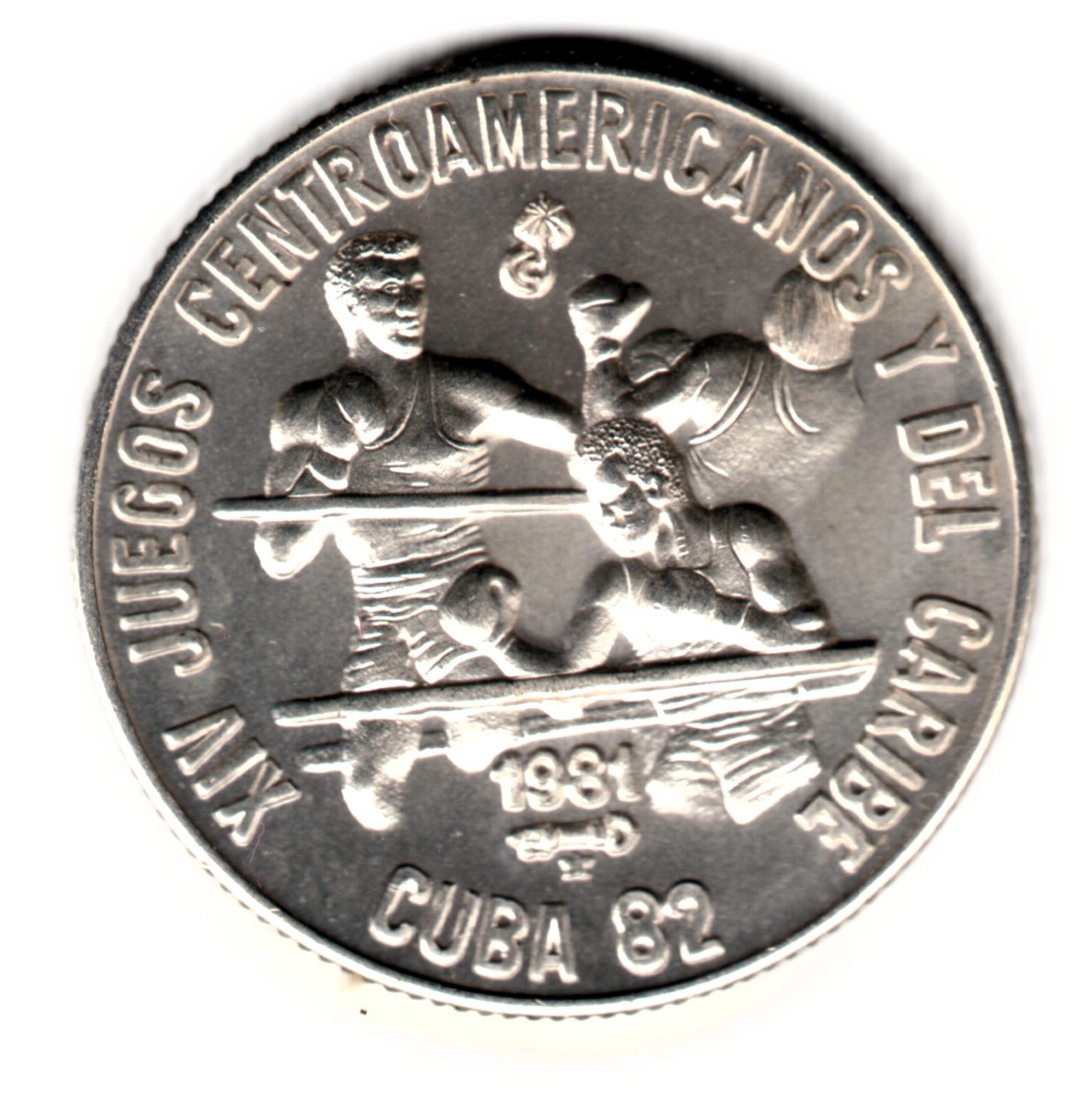 5 pesos plata CUBA 1981 - BOXEO - JUEGOS CENTROAMERICANOS Y DEL CARIBE