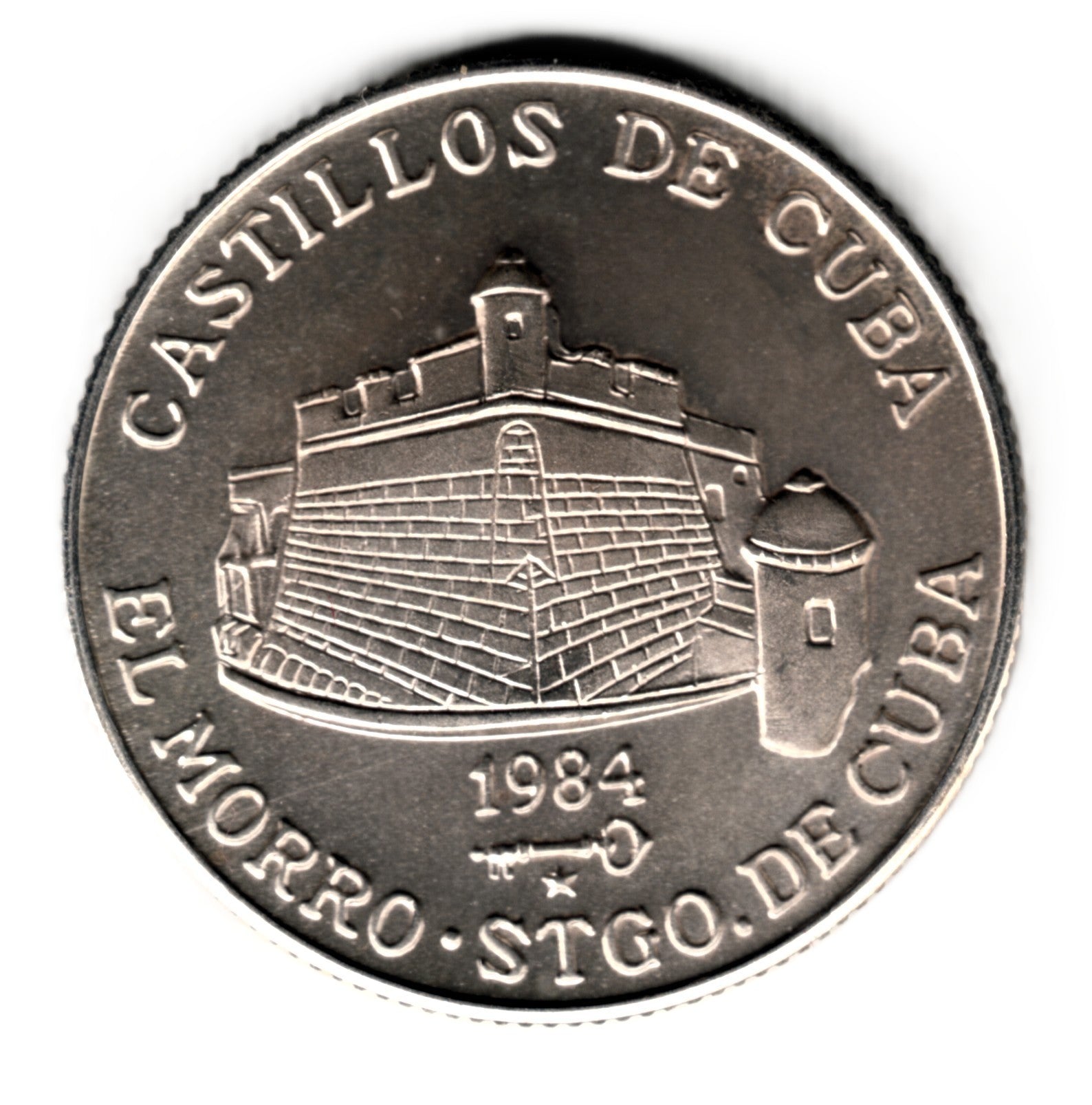 5 pesos plata CUBA 1984 EL MORRO - SANTIAGO DE CUBA - CASTILLOS