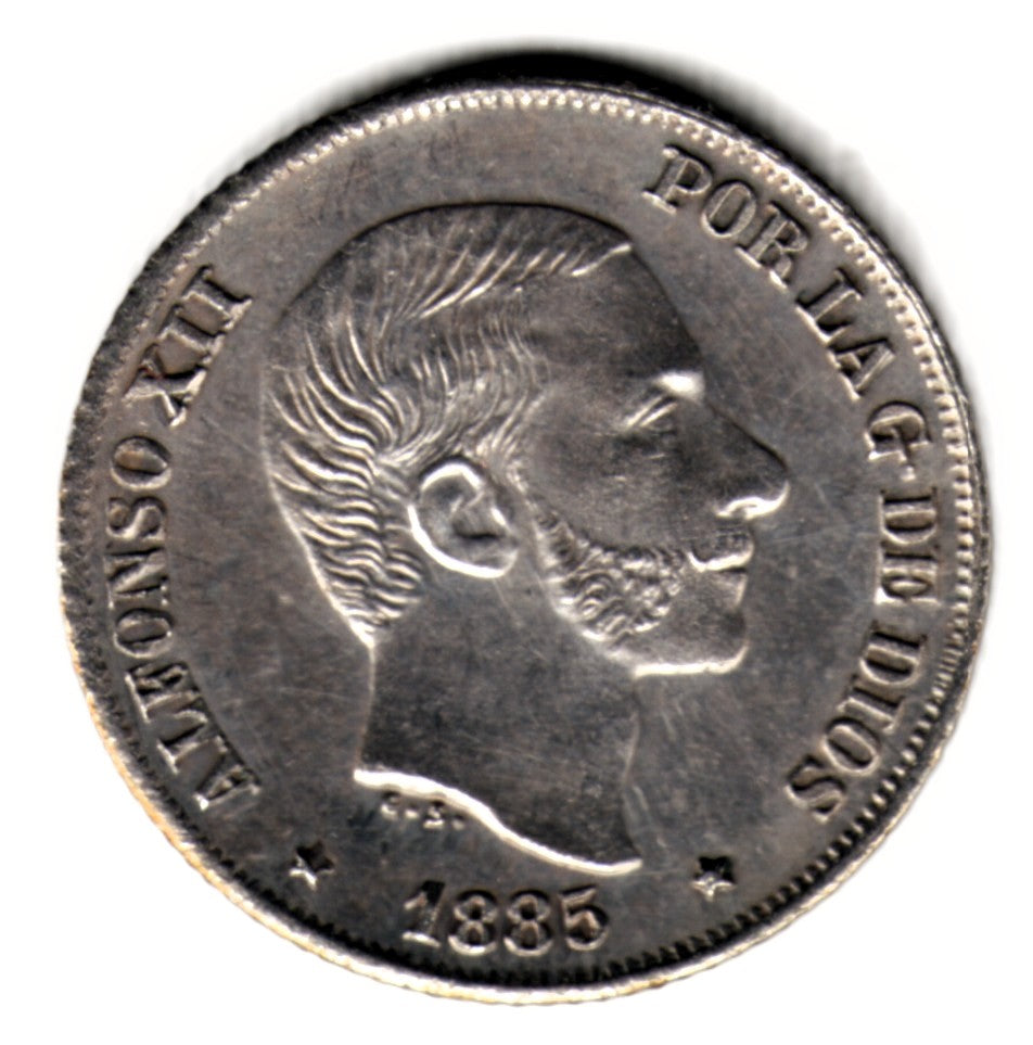 10 centavos peso ESPAÑA 1885 Manila (Filipinas) - Alfonso XII S/C