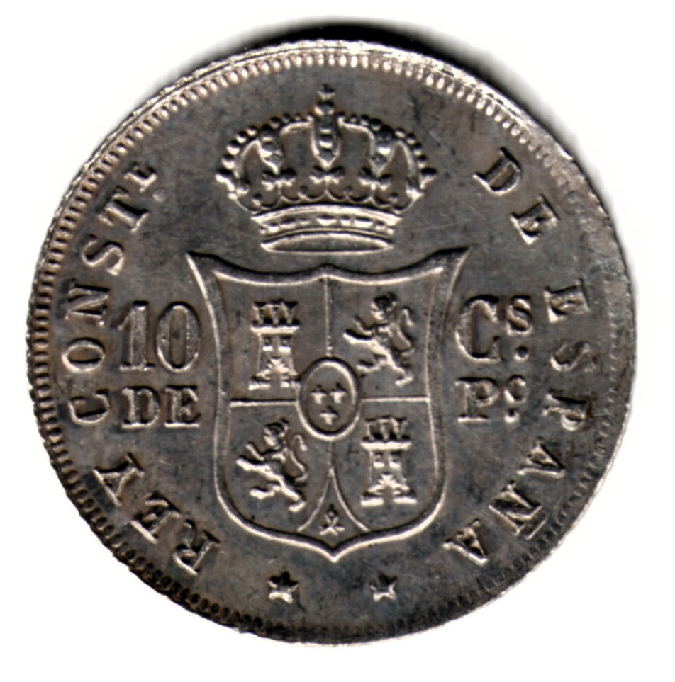 10 centavos peso ESPAÑA 1885 Manila (Filipinas) - Alfonso XII S/C