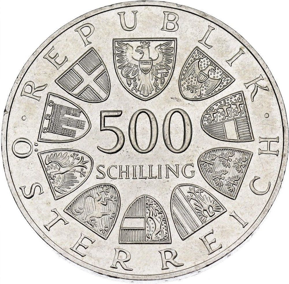 AUSTRIA 500 schilling plata 1986 - ABADIA DE SAN FLORIAN