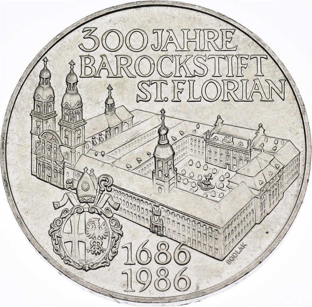 AUSTRIA 500 schilling plata 1986 - ABADIA DE SAN FLORIAN