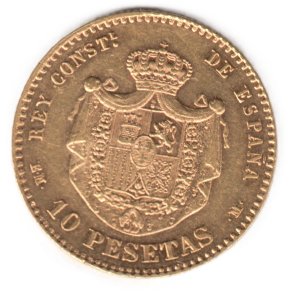 10 pesetas oro ESPAÑA 1879 - Alfonso XII *18* *79* EM.M