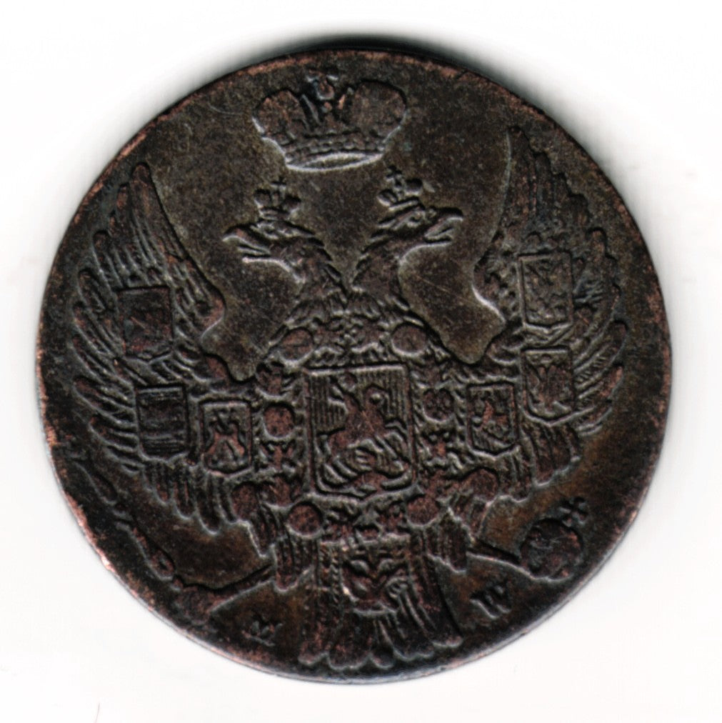 POLONIA 10 Groszy 1840 MW Varsovia - Zar de Rusia Nicolas I