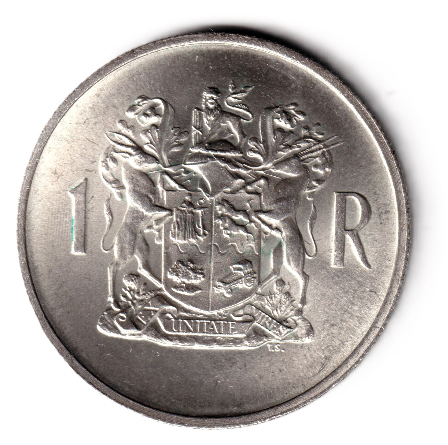 SUDAFRICA 1 rand plata 1969 proof FIN DE LA PRESIDENCIA - SOUTH AFRICA