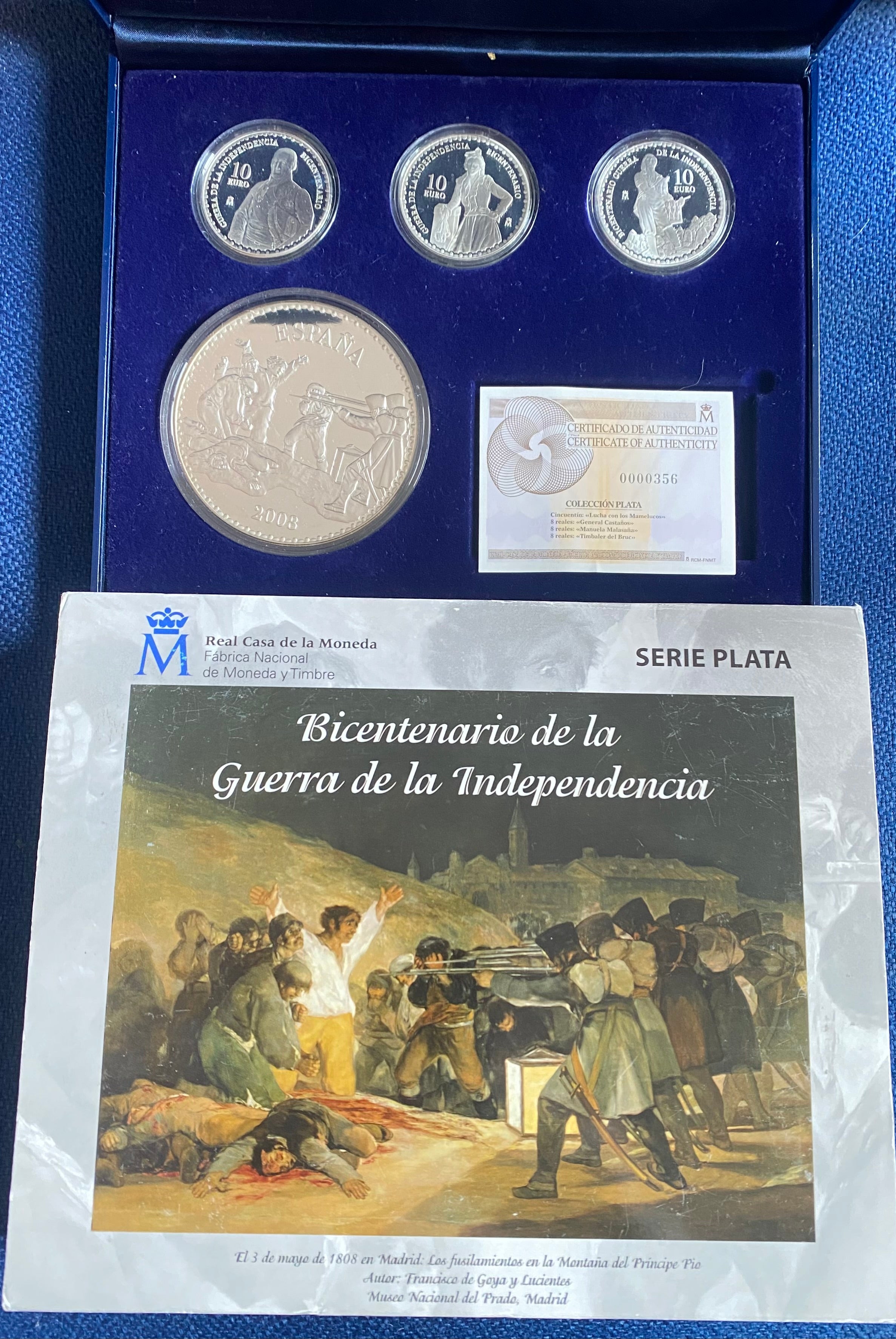 Serie plata ESPAÑA 2008 - BICENTENARIO DE LA GUERRA DE LA INDEPENDENCIA