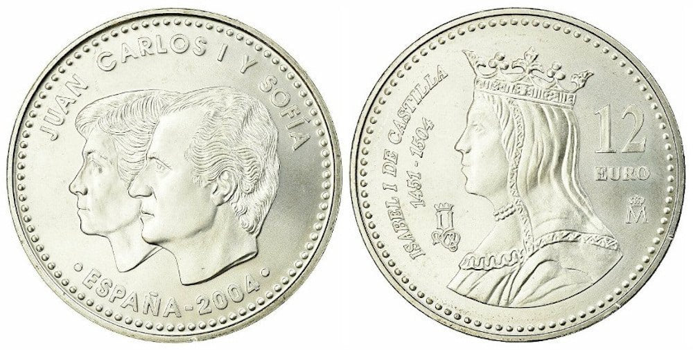 12 euros ESPAÑA 2004 - ISABEL I DE CASTILLA 1451 - 1504