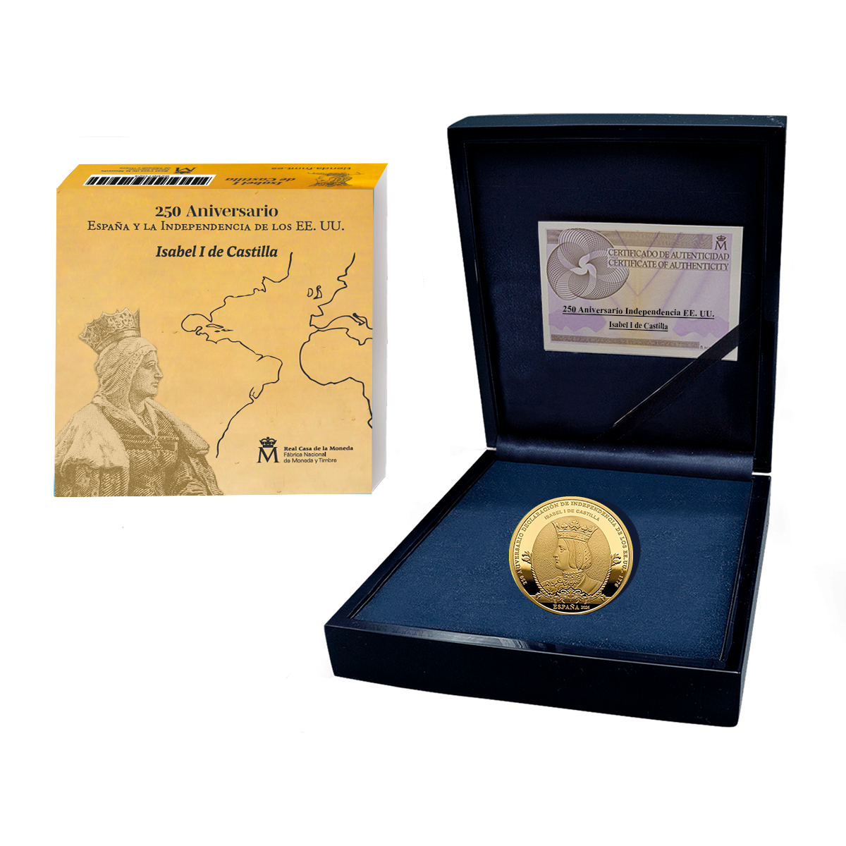 200 euros oro ESPAÑA 2026 - ISABEL I DE CASTILLA -  250 ANIV. EEUU